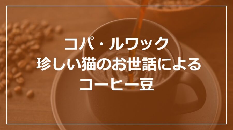 コパ・ルワック: 珍しい猫のお世話によるコーヒー豆